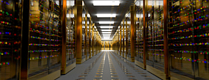 server racks in server room cloud data center